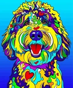 Colorful Sheepadoodle Dog Diamond Painting