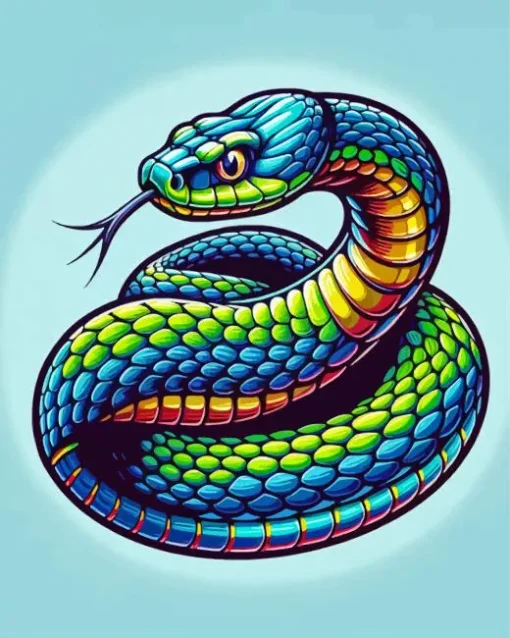 Colorful Snake Diamond Painting