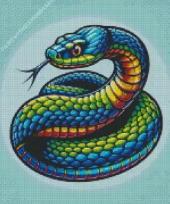 Colorful Snake Diamond Painting