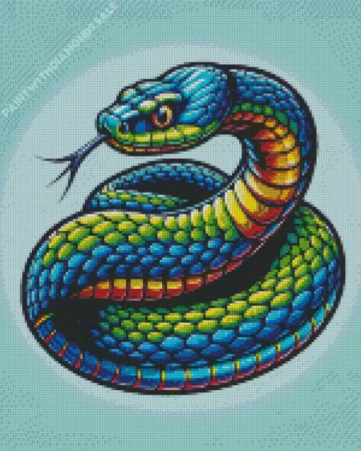 Colorful Snake Diamond Painting