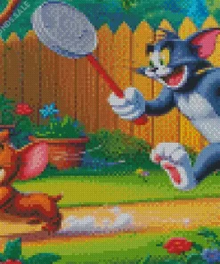 Comedic Tom and Jerry Diamond Painting