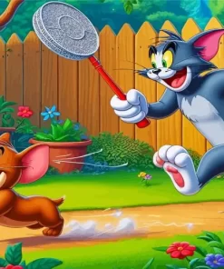 Comedic Tom and Jerry Diamond Painting