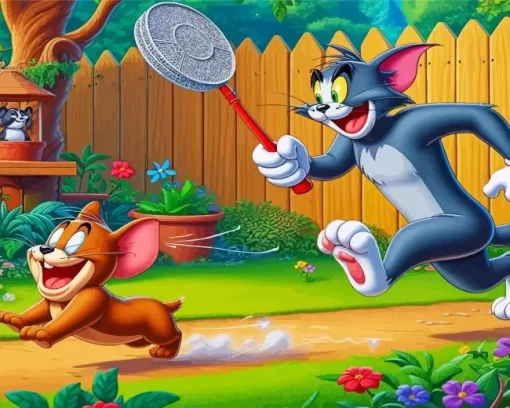 Comedic Tom and Jerry Diamond Painting