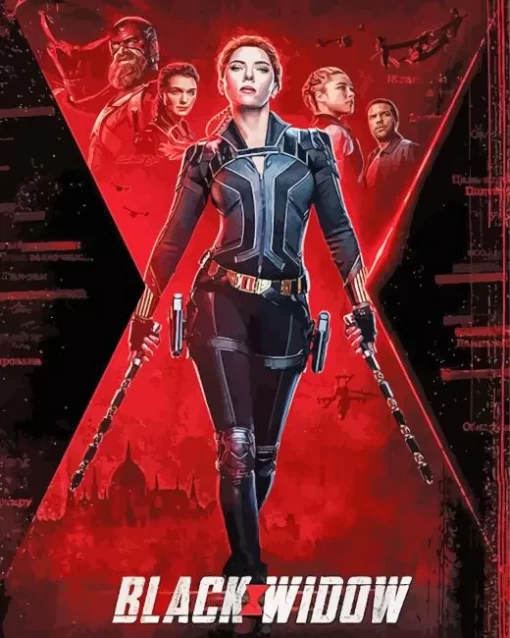 Cool Black Widow Poster Diamond Painting