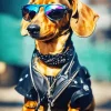 Cool Dachshund Dog Diamond Painting