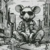 Cool Rat Diamond Painting