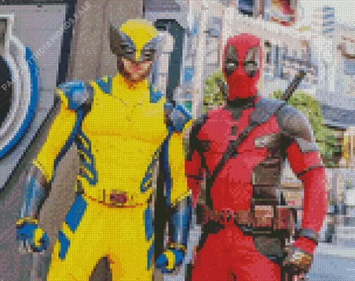 Cool Deadpool And Wolverine Diamond Painting