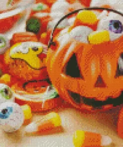 Cool Halloween Candies Diamond Painting