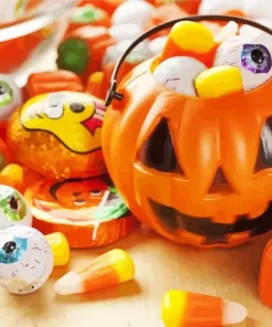 Cool Halloween Candies Diamond Painting