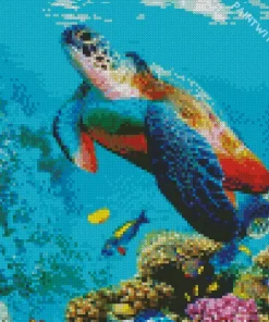 Coral Reef Sea Turtle Diamond Painting