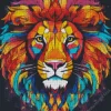 Cubism Colorful Lion Diamond Painting