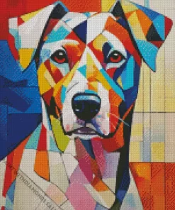 Cubist Colorful Dog Diamond Painting