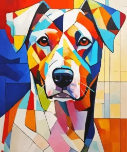 Cubist Colorful Dog Diamond Painting