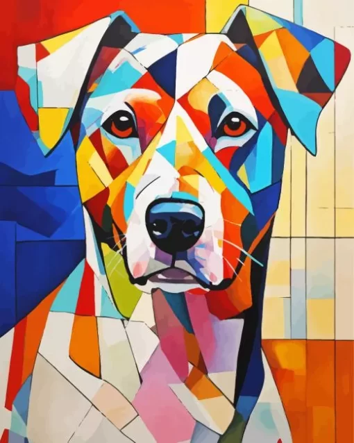 Cubist Colorful Dog Diamond Painting