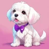 Cute Bichon Frise Diamond Painting