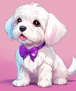 Cute Bichon Frise Diamond Painting