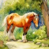 Cute Brown Horse Diamond Painting