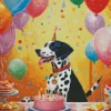 Cute Dalmatian Birthday Diamond Painting