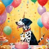 Cute Dalmatian Birthday Diamond Painting