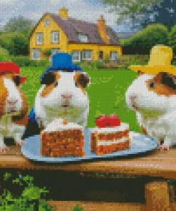 Cute Guinea Pigs Diamond Painting