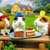 Cute Guinea Pigs Diamond Painting