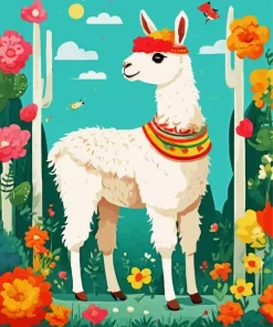 Cute Llama Diamond Painting