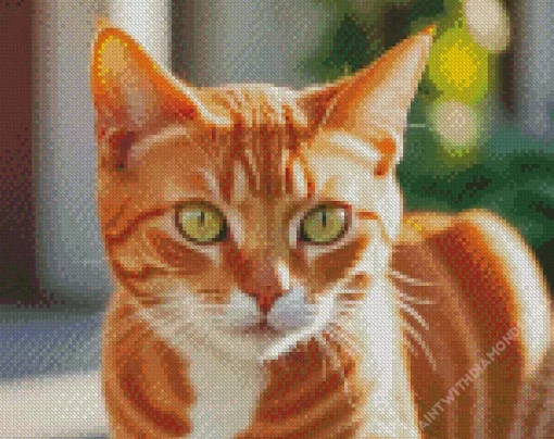 Cute Orange Kitten Diamond Painting