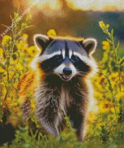 Cute Raccoon Diamond Painting