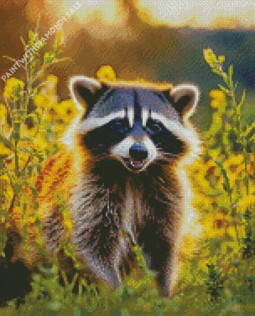 Cute Raccoon Diamond Painting