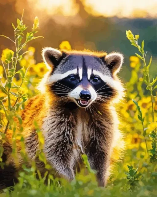 Cute Raccoon Diamond Painting