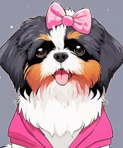 Cute Shih Tzu Dog Diamond Painting