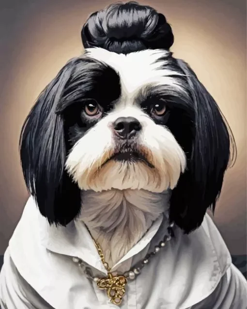 Cute Shih Tzu Diamond Painting