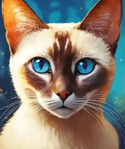 Cute Siamese Cat Diamond Painting