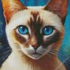 Cute Siamese Cat Diamond Painting