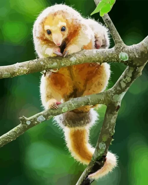 Cute Silky Anteaters Diamond Painting