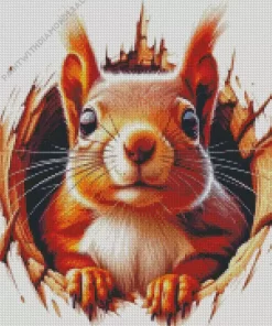 Cute Squirrel Diamond Painting