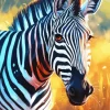 Cute Zebra Face Diamond Painting