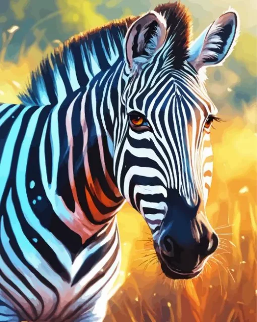 Cute Zebra Face Diamond Painting