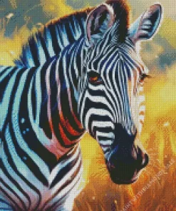 Cute Zebra Face Diamond Painting