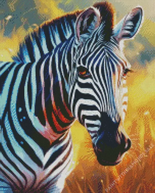 Cute Zebra Face Diamond Painting