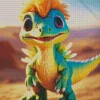 Cute Baby Dinosaur Diamond Painting