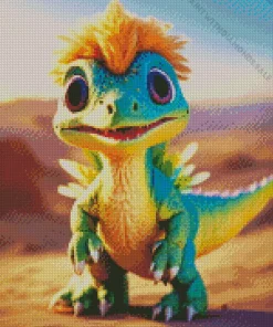 Cute Baby Dinosaur Diamond Painting