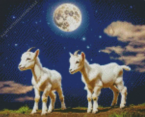 Cute Baby Goats Diamond Painting