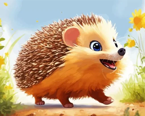 Cute Baby Hedgehog Diamond Painting