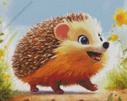 Cute Baby Hedgehog Diamond Painting