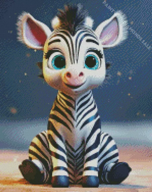 Cute Baby Zebra Diamond Painting