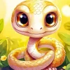 Cute Baby Snake Diamond Painting