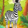 Cute Cartoon Zebra Diamond Painting