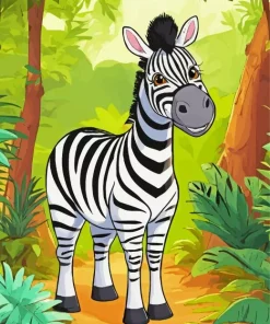 Cute Cartoon Zebra Diamond Painting