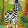 Cute Cartoon Zebra Diamond Painting